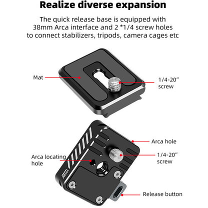 38mm Arca Type Standard Quick Release Baseplate