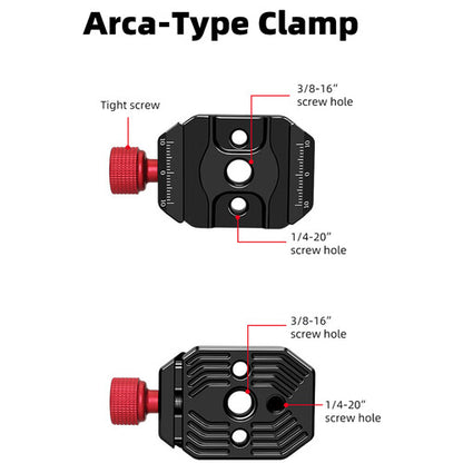 Universal Quick Release Baseplate with 38mm Arca-Type Standard