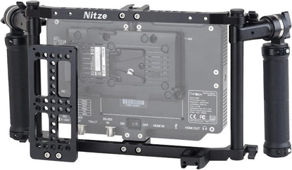 Nitze Director's Monitor Cage with Adjustable Handles for up to 9 Inch LCD Monitor Universal Monitor Cage