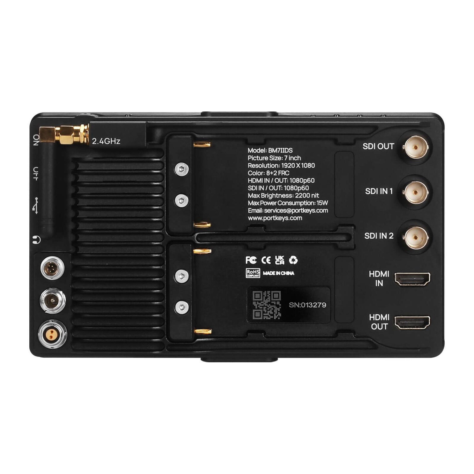 Portkeys BM7 II DS 7 Inch SDI Field Monitor for Video Cameras