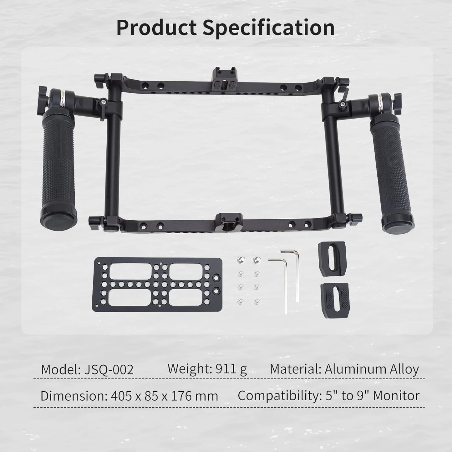 Nitze Director's Monitor Cage with Adjustable Handles for up to 9 Inch LCD Monitor Universal Monitor Cage