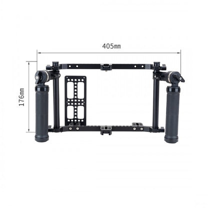 Nitze Director's Monitor Cage with Adjustable Handles for up to 9 Inch LCD Monitor Universal Monitor Cage