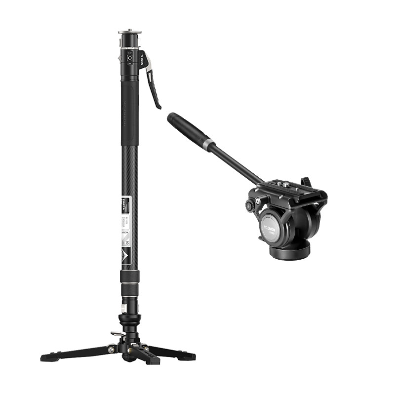 YC Onion Pineta Pro Carbon Fiber Monopod with Pedal Base and FH60 Fluid Head