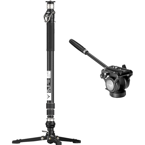 YC Onion Pineta 2.0 Carbon Fiber Monopod with Pedal Base and FH60 Fluid Head