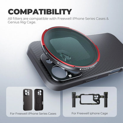 Freewell iPhone Magnetic Hybrid VND 3–7 Stop + CPL Filter