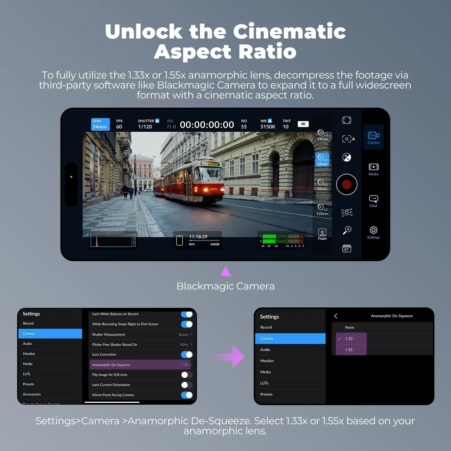 Steven Divish 1.55x Pro Cine Anamorphic 3 in 1